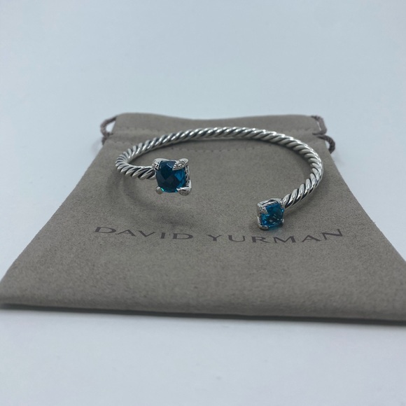 David Yurman Jewelry - David Yurman Bypass 925 Diamond Hampton Blue Topaz
